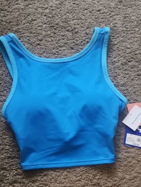 Womens Gorgeous Joy Lab Target Bright Blue Crop Tank Top NWT Small